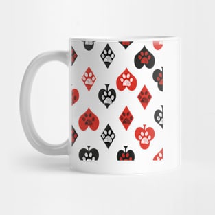 Poker playing gambling with paws Mug